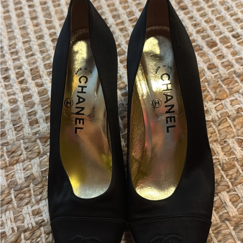 Chanel Black Heels Classic Stiletto Pumps